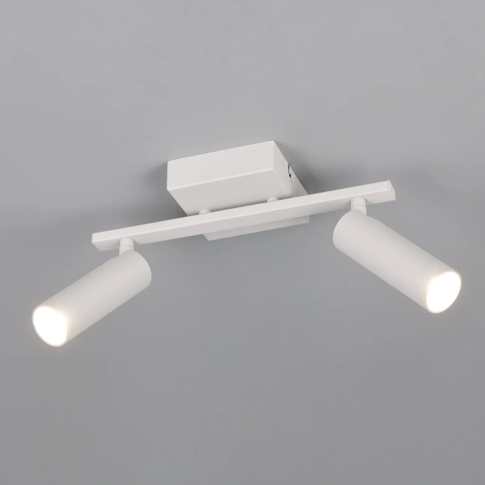 Downlight Dara, longitud 28 cm, gris, metal, 2 luces.