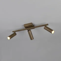 Downlight Dara, longitud 46 cm, metal color platino, 3 luces.