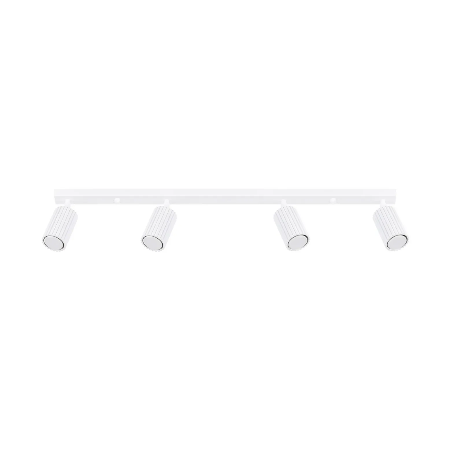 Downlight de carbono, blanco, longitud 81 cm, aluminio, 4 luces.