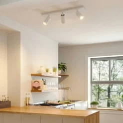 Downlight de techo Arcchio Brinja Slim, blanco, 3 luces, GU10 MR11