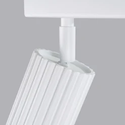 Downlight de techo carbono, blanco, longitud 117 cm, aluminio, 6 luces.