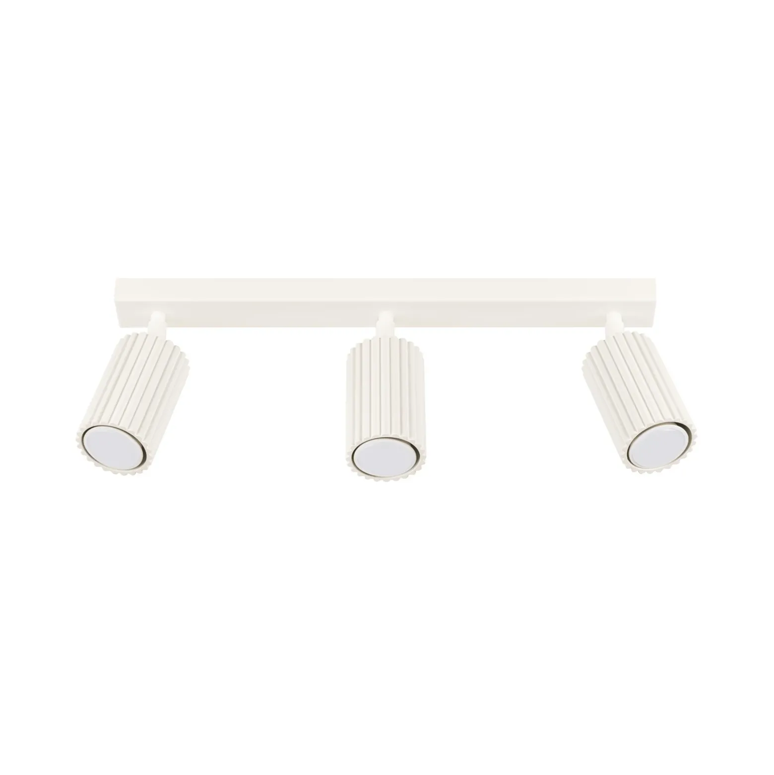Downlight de techo de carbono, beige, longitud 45 cm, aluminio, 3 luces.