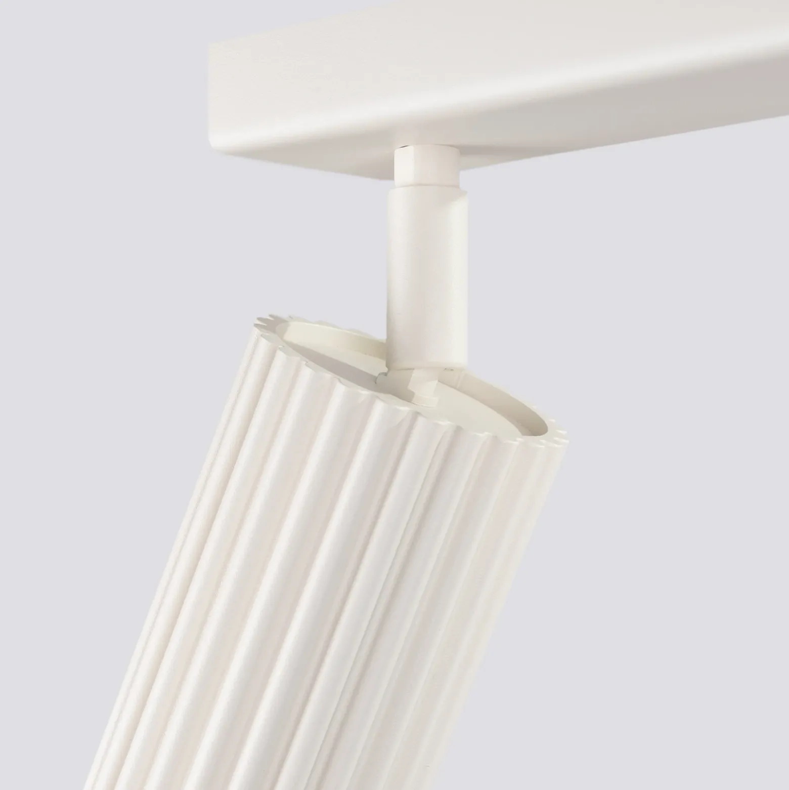 Downlight de techo de carbono, beige, longitud 81 cm, aluminio, 4 luces.