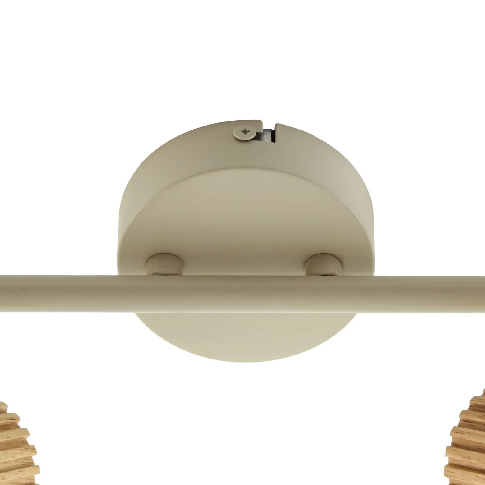 Downlight de techo Lindby Lenja, 2 luces, beige, E14, metal