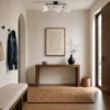 Downlight de techo Lindby Shiloh, 3 luces, nogal/beige, madera