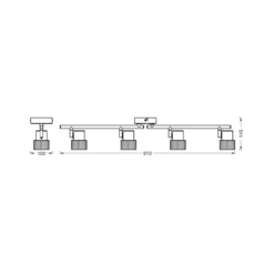 Downlight de techo OSRAM CORK, negro, 4 luces, atenuable, GU10
