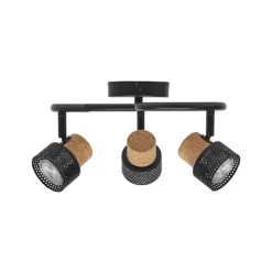 Downlight de techo OSRAM CORK SPIRAL, negro, 3 luces, atenuable, GU10