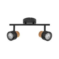 Downlight de techo OSRAM CORK, negro, de 2 luces, atenuable, GU10