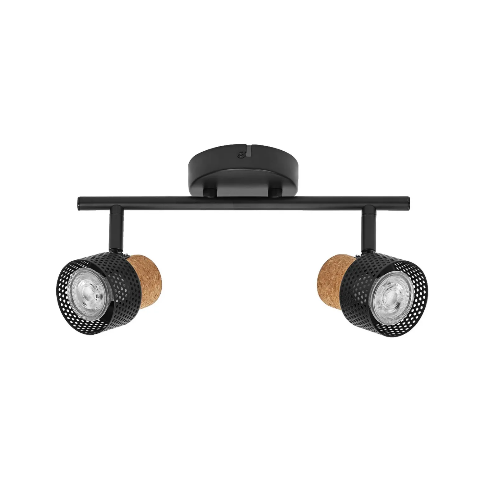 Downlight de techo OSRAM CORK, negro, de 2 luces, atenuable, GU10