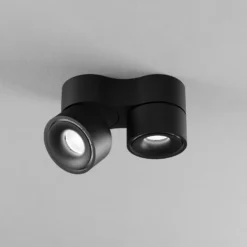 Downlight Egger DLS Clippo Duo negro/negro DALI DTW 2 luces