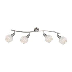 Downlight Elliott, níquel mate, longitud 70 cm, metal