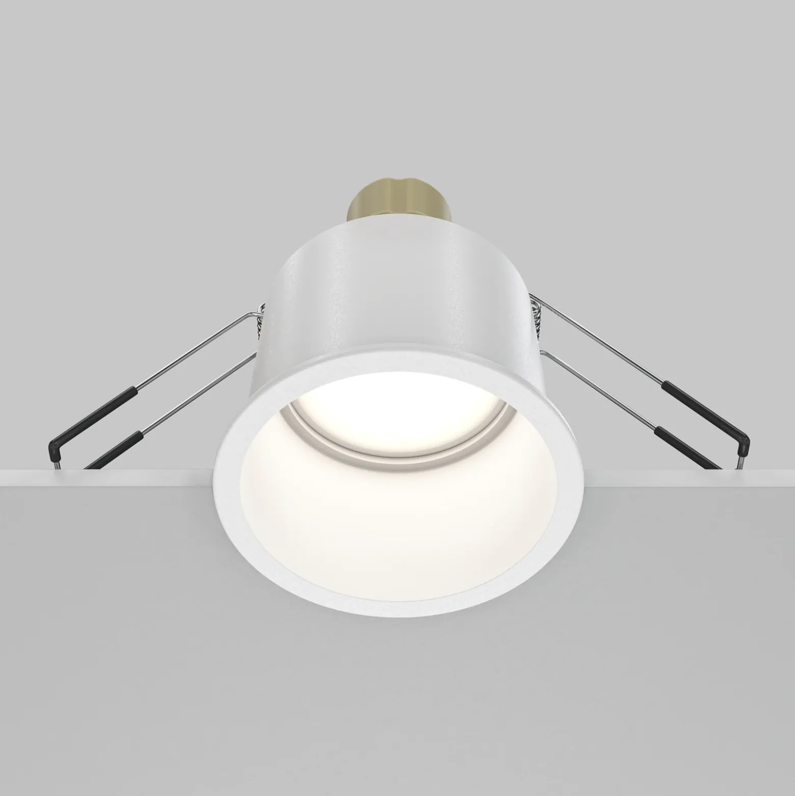 Downlight empotrable Maytoni Reif, blanco/blanco, Ø 6,8 cm, aluminio