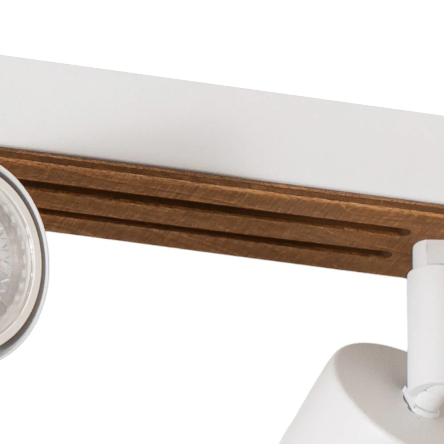 Downlight Envostar Tino de 4 luces, blanco/madera