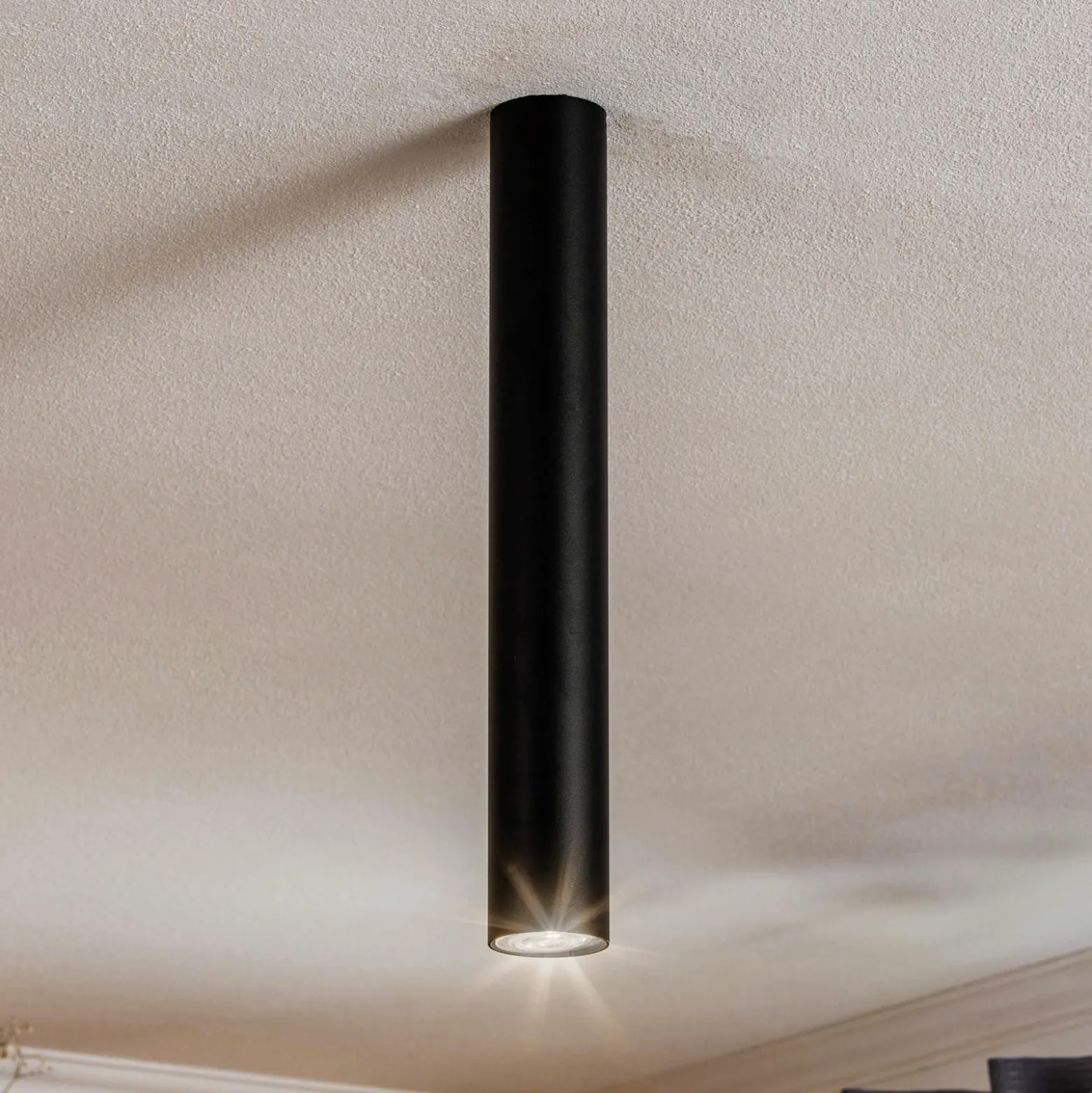 Downlight Eye, altura 40 cm, negro