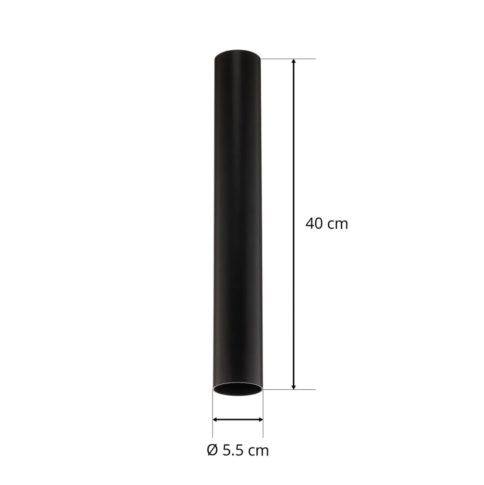 Downlight Eye, altura 40 cm, negro