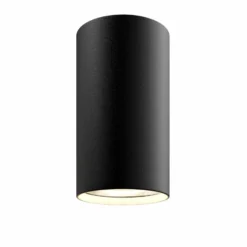 Downlight Eye S en forma cilíndrica, negro
