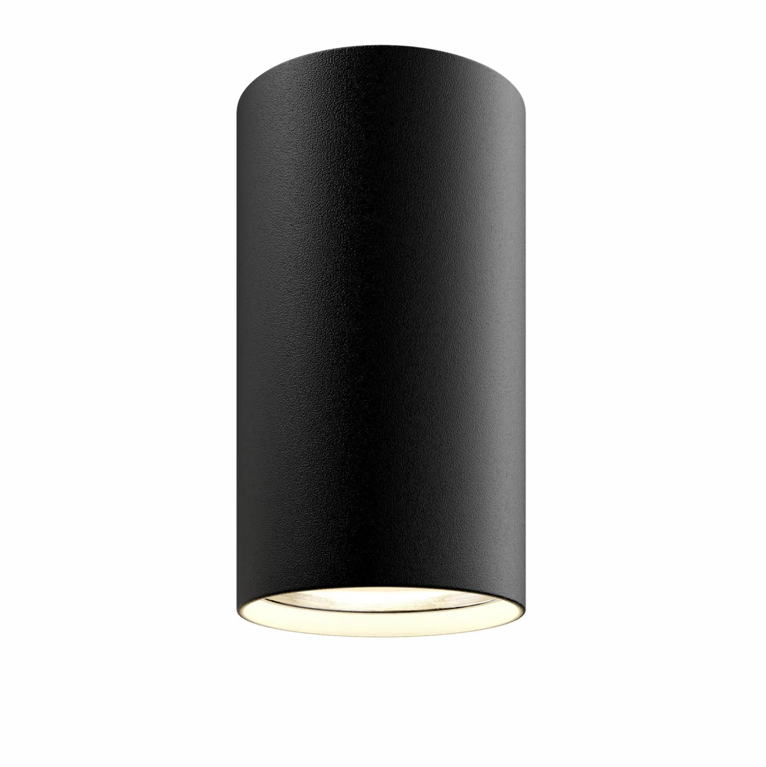 Downlight Eye S en forma cilíndrica, negro