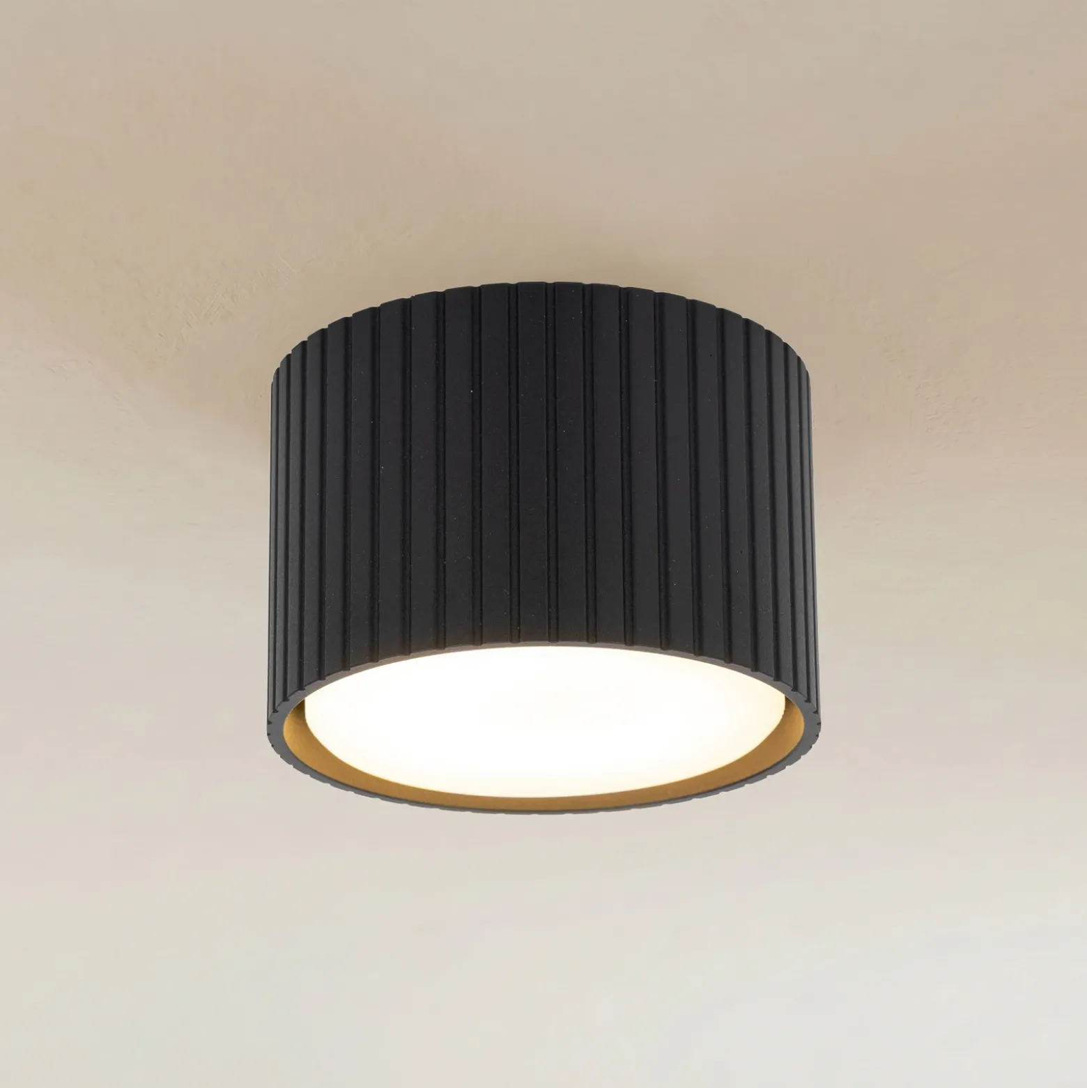 Downlight Ferro, negro, plástico, 6 cm de altura, GX53