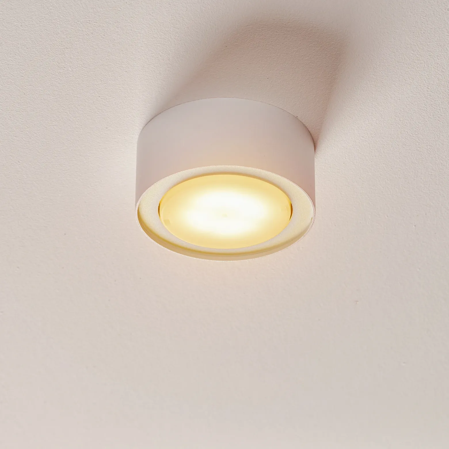 Downlight Flea de acero, blanco