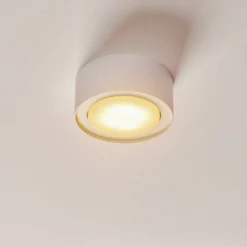 Downlight Flea de acero, blanco