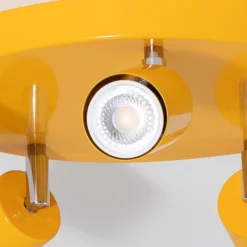 Downlight Fun, amarillo, Ø 30 cm, ajustable, GU10