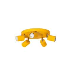 Downlight Fun, amarillo, Ø 30 cm, ajustable, GU10