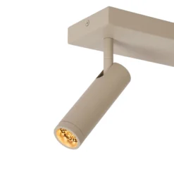 Downlight Grado, longitud 25 cm, color topo, metal, 2 luces.