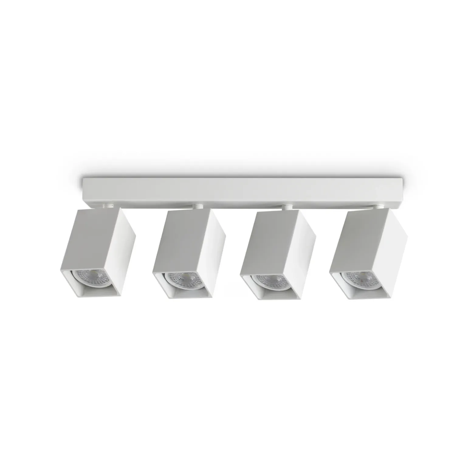 Downlight IDEAL LUX Dynamite Square blanco, 38 cm, 4 luces.