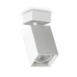 Downlight IDEAL LUX Dynamite Square, blanco, longitud 5,7 cm