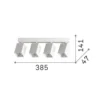 Downlight IDEAL LUX Dynamite Square, negro, 38 cm, 4 luces