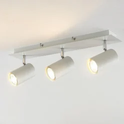 Downlight Joffrey de Lindby, 49 cm, blanco, 3 luces, GU10