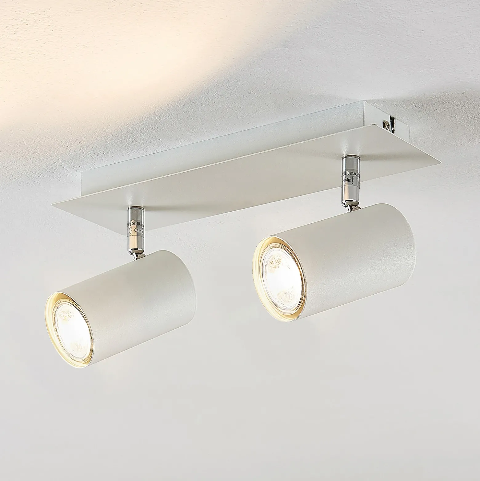 Downlight Joffrey de Lindby, 31 cm, 2 luces, blanco, GU10