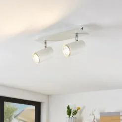 Downlight Joffrey de Lindby, 31 cm, 2 luces, blanco, GU10