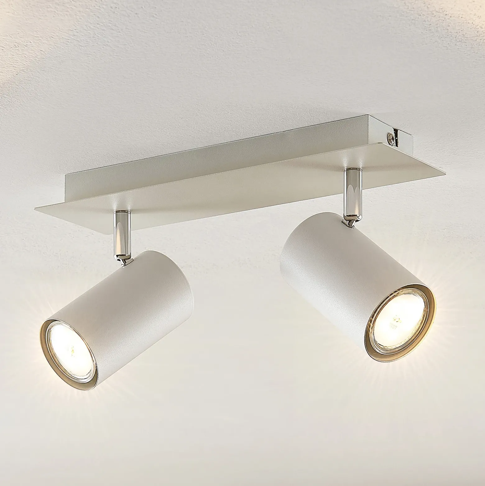 Downlight Joffrey de Lindby, 31 cm, 2 luces, blanco, GU10