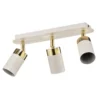 Downlight Joker, blanco/dorado, 3 luces