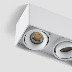 Downlight Kubika de Arcchio, 19 cm, blanco, 2 luces, metal