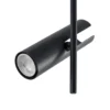 Downlight Leda 2, antracita, 2 luces, acero, altura 55 cm