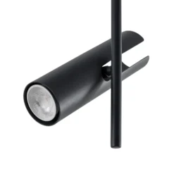 Downlight Leda 2, antracita, 2 luces, acero, altura 55 cm