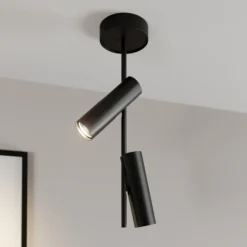 Downlight Leda 2, 2 luces, negro