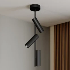 Downlight Leda 3, 3 luces, negro
