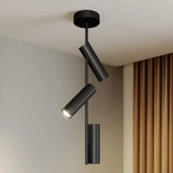 Downlight Leda 3, 3 luces, negro