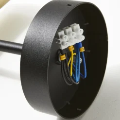 Downlight Leda 3, 3 luces, negro-dorado