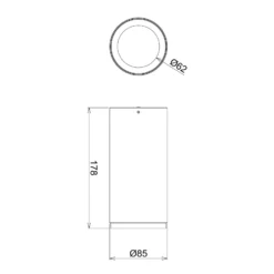 Downlight LED empotrable Lucea 15 W negro