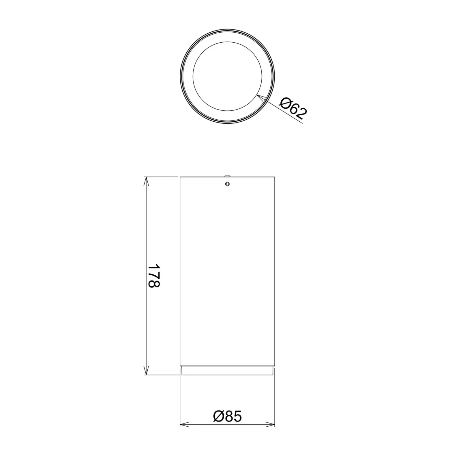 Downlight LED empotrable Lucea 15 W negro