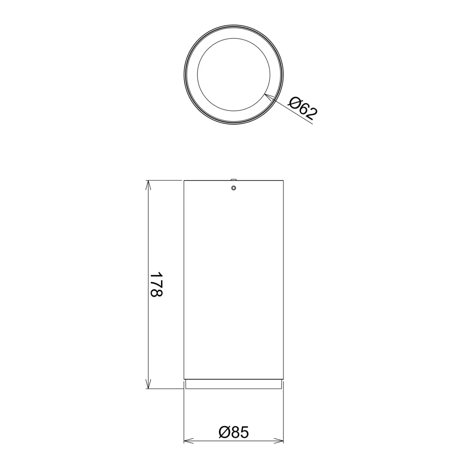 Downlight LED empotrable Lucea 20 W negro