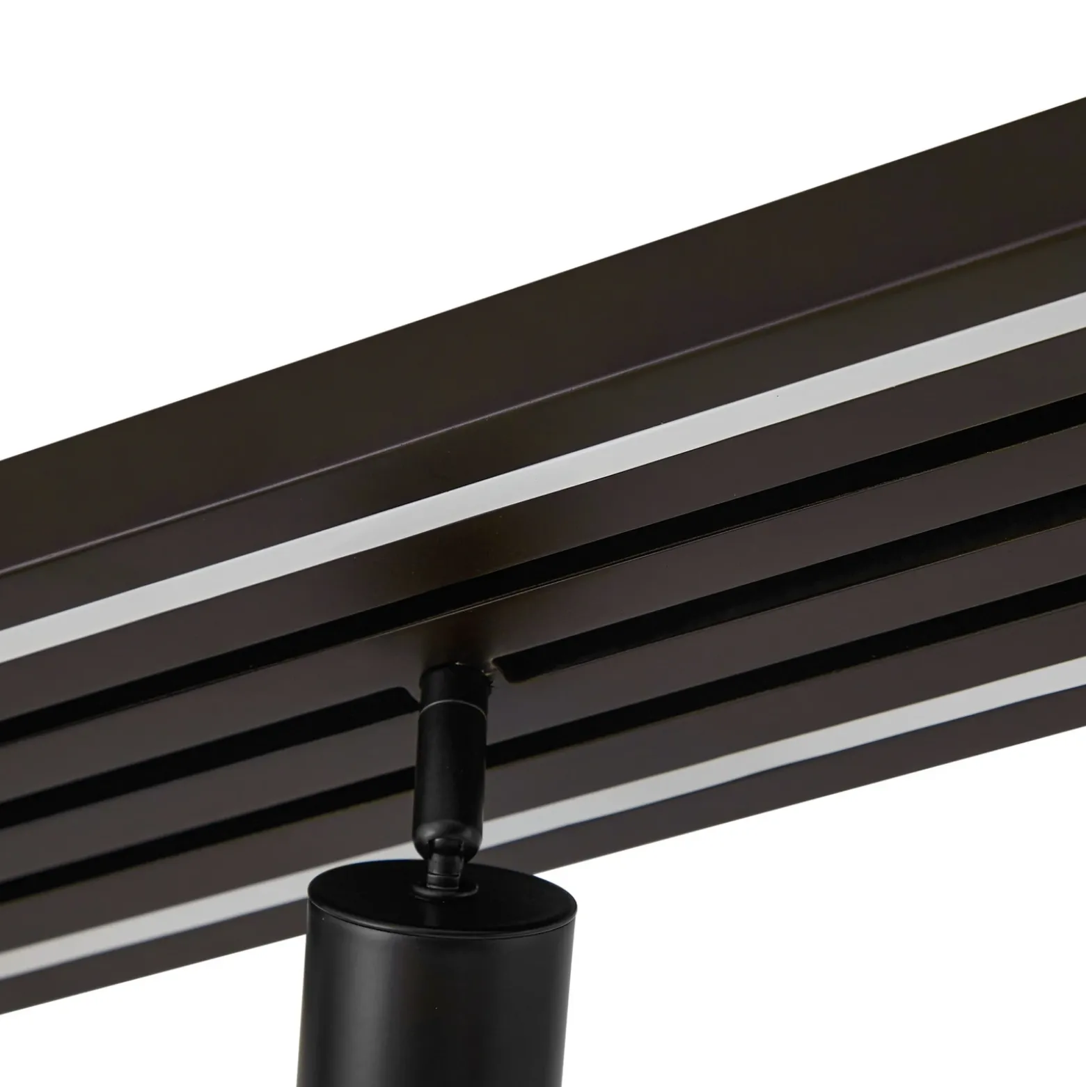 Downlight LED Lucande Tiron, 5 luces, 100 cm, roble