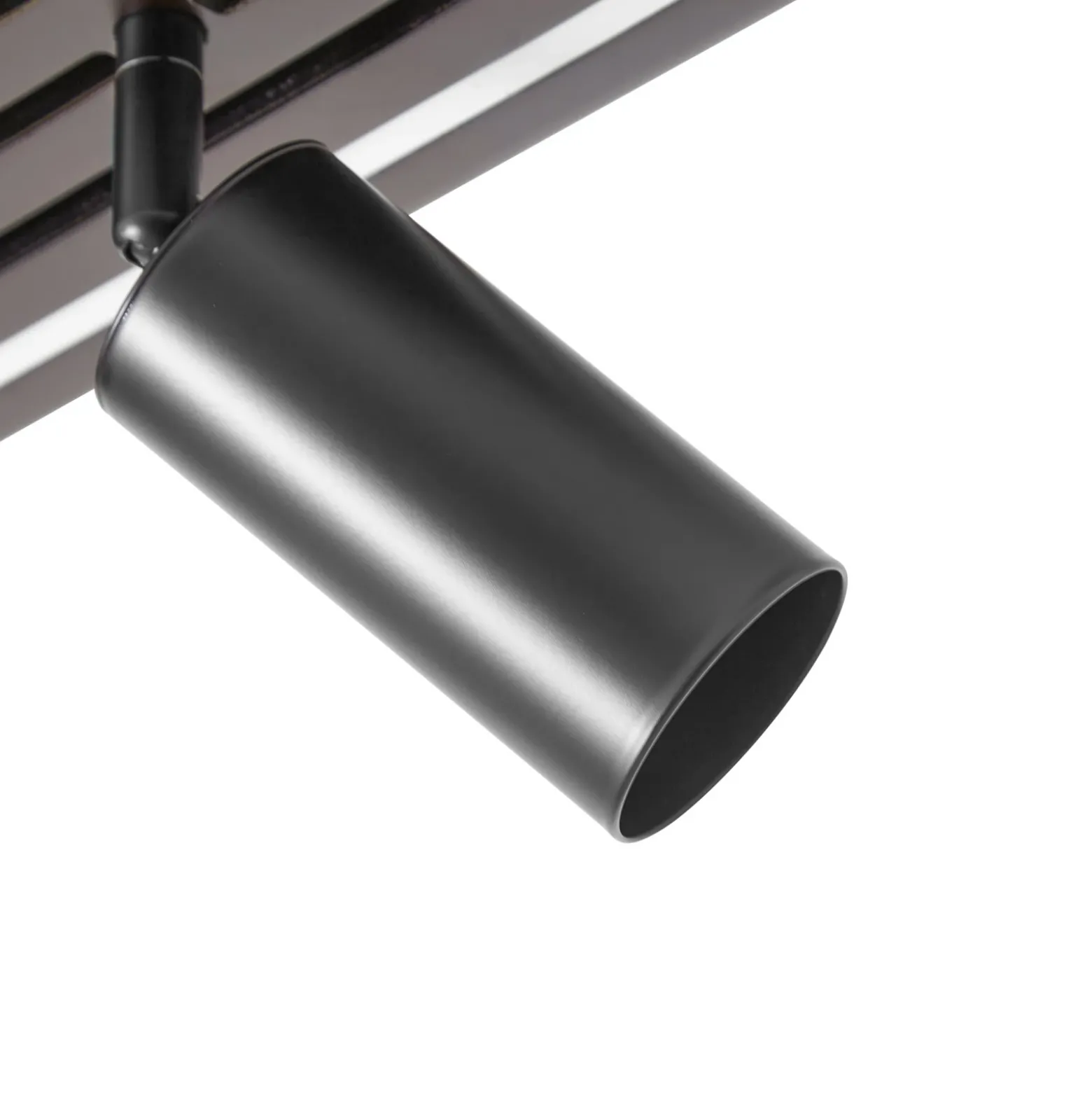Downlight LED Lucande Tiron, 5 luces, 100 cm, roble