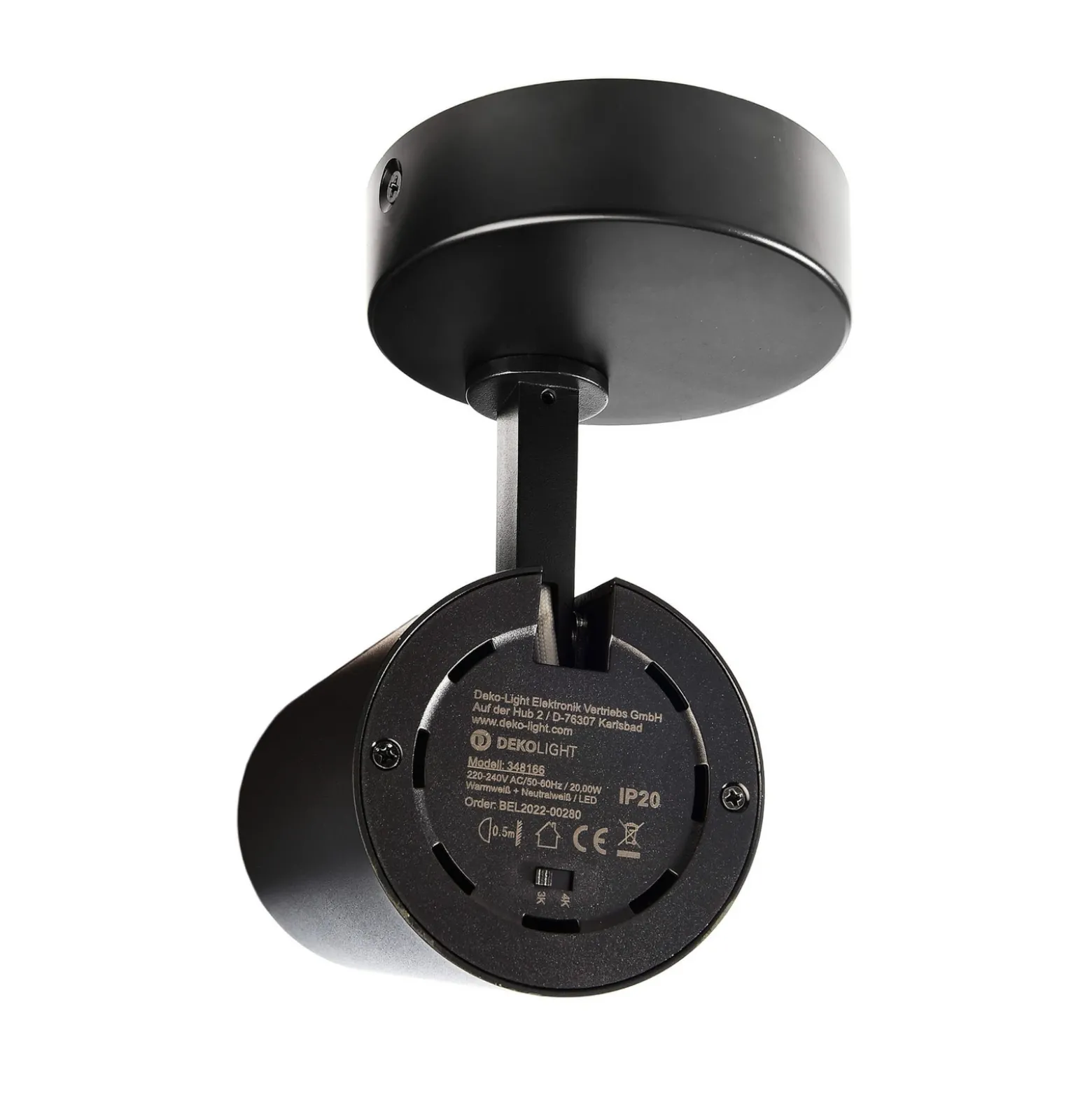 Downlight LED Lucea, orientable, 20 W, negro