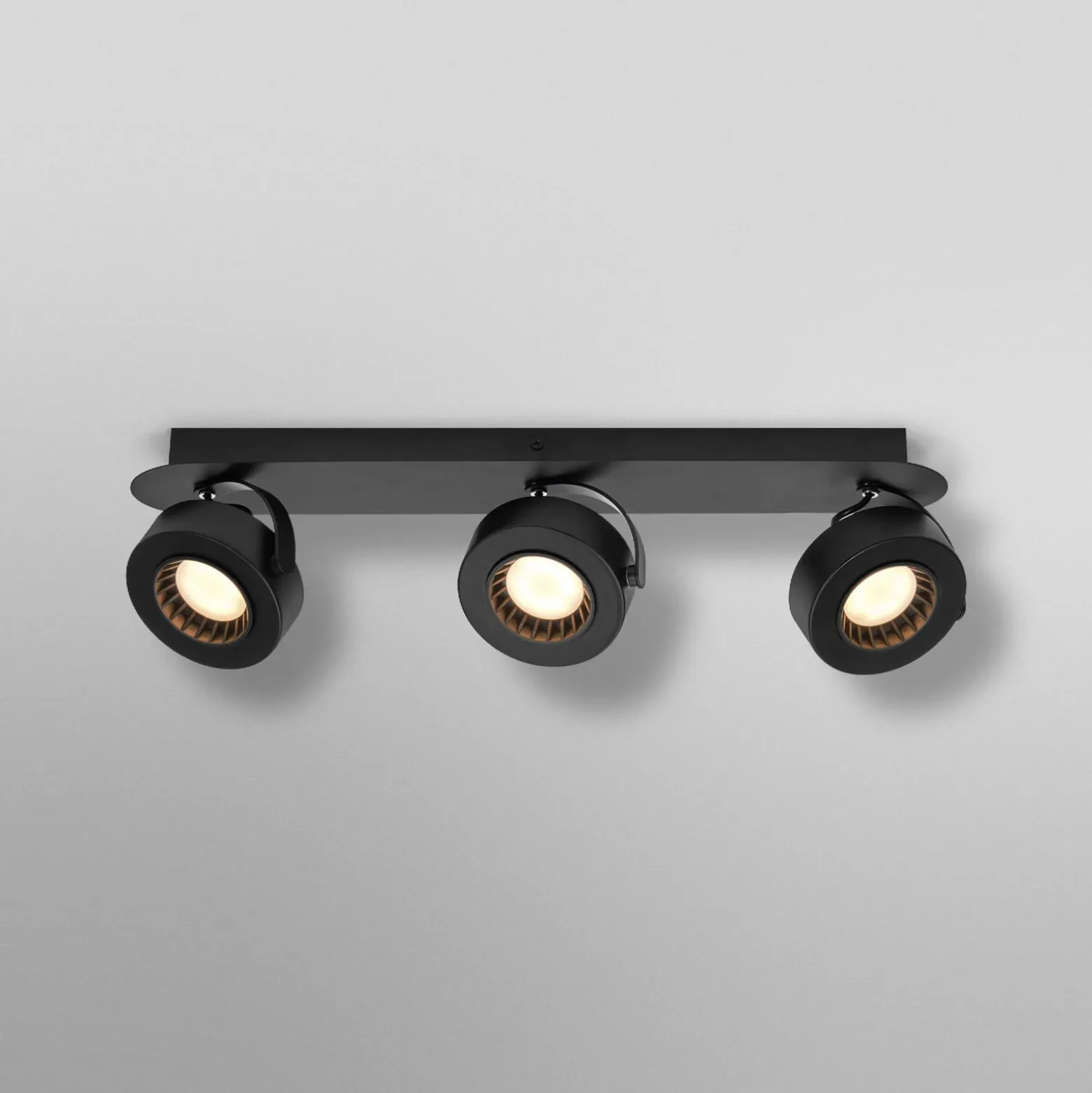 Downlight LED OSRAM VENUS negro, 3 luces, metal, 3000 K