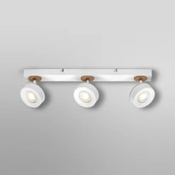 Downlight LED PLUTO de OSRAM, blanco, 3 focos metálicos, 3000 K